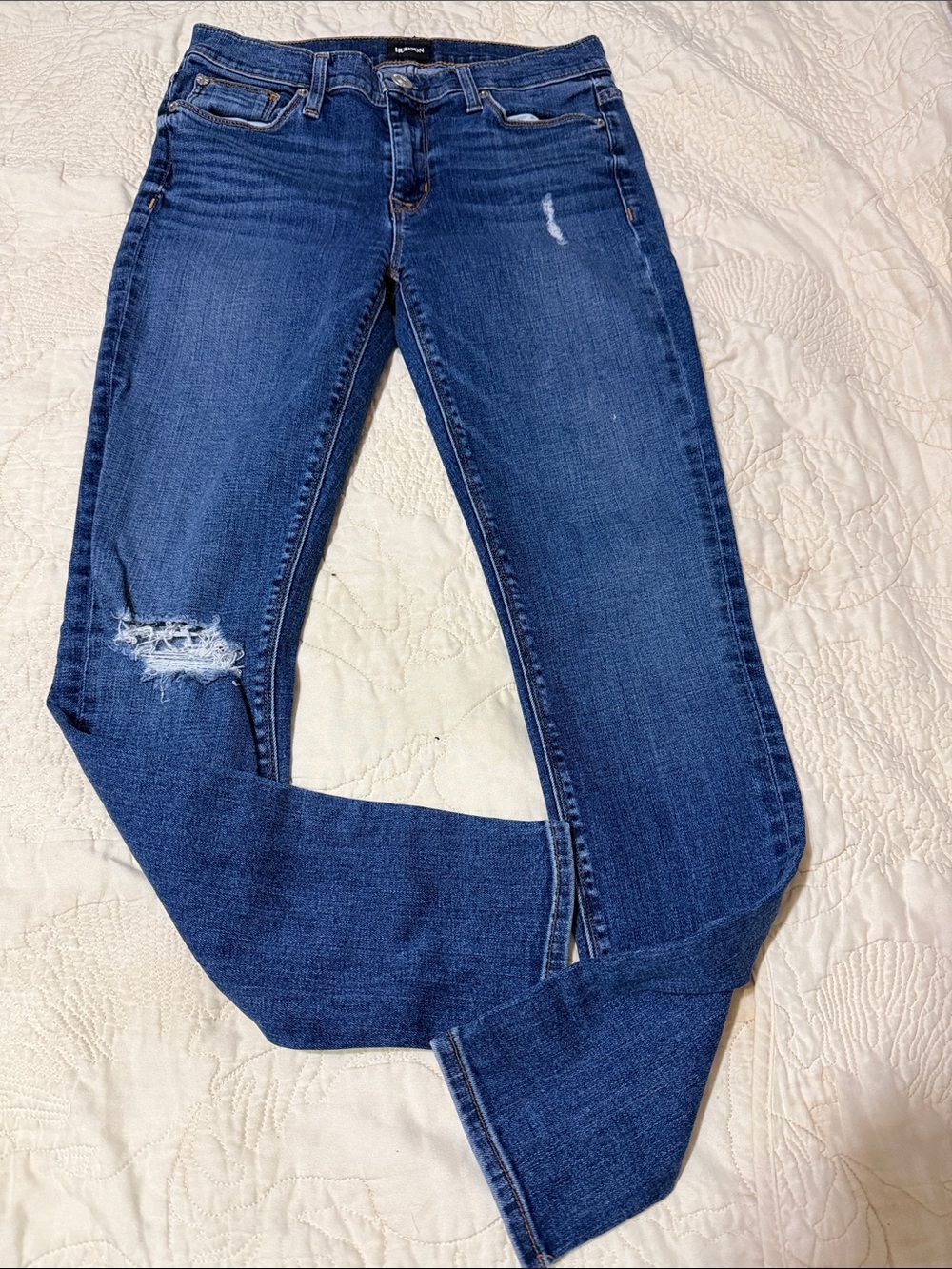 HUDSON distressed skinny jeans